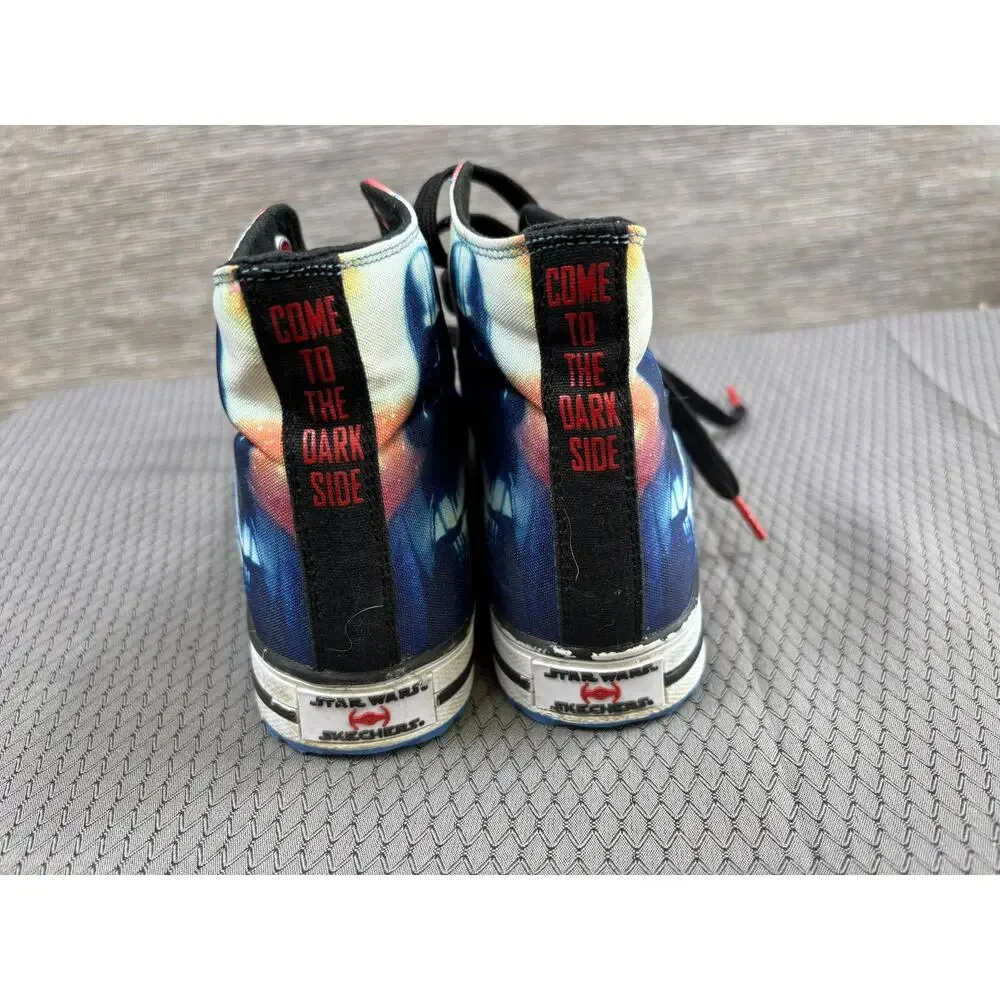 Skechers Shoes Kids Size 5 Blue Black Star Wars Darth Vader High Top Sneakers